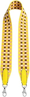37.4" Correas de Bolsos a Cuadros Correas de Repuesto para Bolso de Hombro Correa de Mano Correa de Guitarra Correa de Bolso para el Hombro Cierre de Plata Amarillo