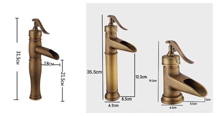 Grifos de lavabo cascada anticaídas de agua para renovar lavabos sin salpicaduras 2