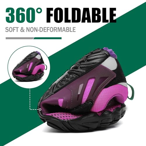 Miniatura 6 de Saguaro Zapatillas Barefoot Hombre Mujer Zapatillas Minimalistas Zapatos Barefoot Calzado Minimalistas Zapatillas De Trail Running Barefoot Shoes Para Zero Drop Suela Morado, Gr.42 Eu