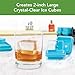 Tovolo Crystal Clear Ice Cube Maker King Cube System for Perfectly Clear Ice Cubes for Whisky Bourbon Cocktails, Seamless 2 Inch Rocks Set of 4 Molds Creates Premium Craft Ice