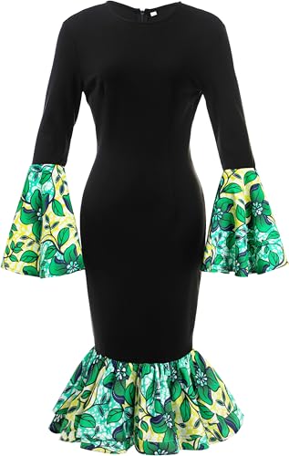 HongyuAmy Ankara Print Mermaid Dress