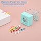 PATIKIL Magnetischer Papierclip-Halter-Spender, 2 Stück Große Kapazität Papierclip-Organisatoren mit Magnetischem Deckel für Schreibtischbedarf, Büro, Klassenzimmer, Zuhause, Pink, Grün