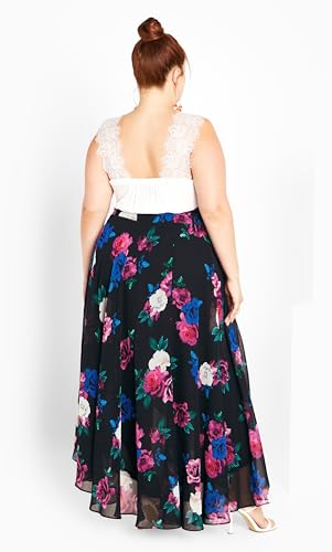City Chic Women's Plus Size Michaela Print Skirt3