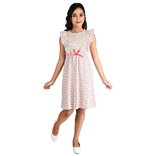 Image of Clothe Funn Cotton Girls Sleeveless Frock Knee-Length Casual Dress