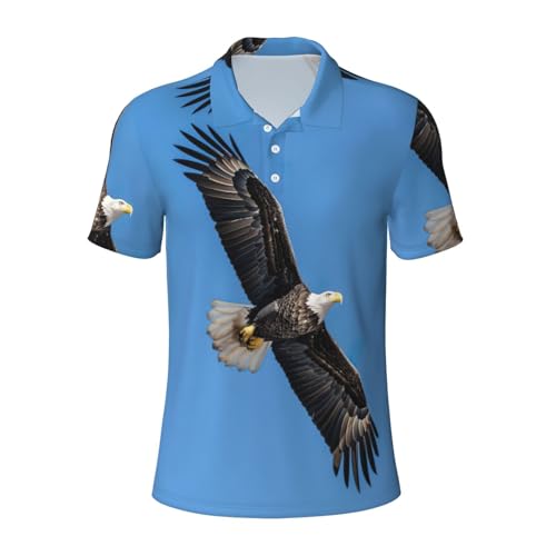 Polo aigle à tête blanche manches courtes tenue de golf