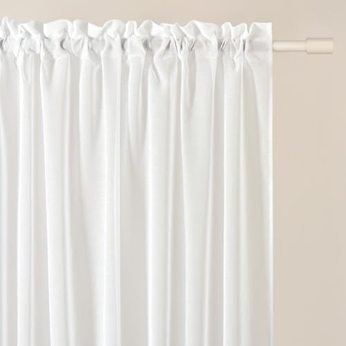 ROOM99 Gardine mit Kräuselband Novelia 200 x 230 cm Breite x Höhe Wohnzimmer Transparent modern...