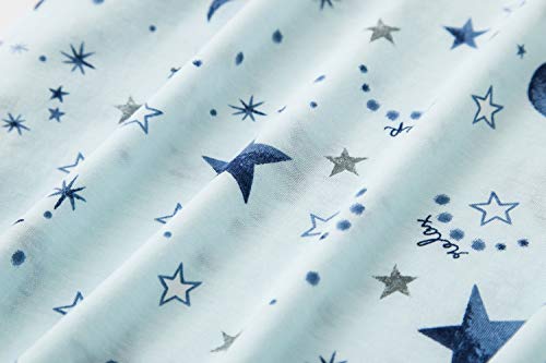 Inadays Sleepwear Women's Nightgown Cotton Sleepshirts Short Sleeve Nightshirt Print Sleep Dress R Neck Nightdress Loose Comfy Pajama Sq002-Star-Xl #TOP5