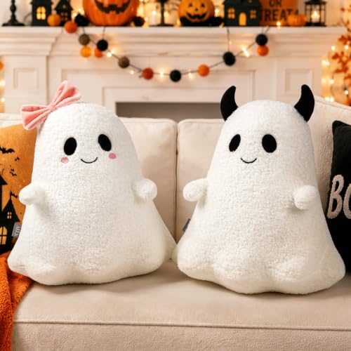 Cute Pair of Ghost Throw Pillows