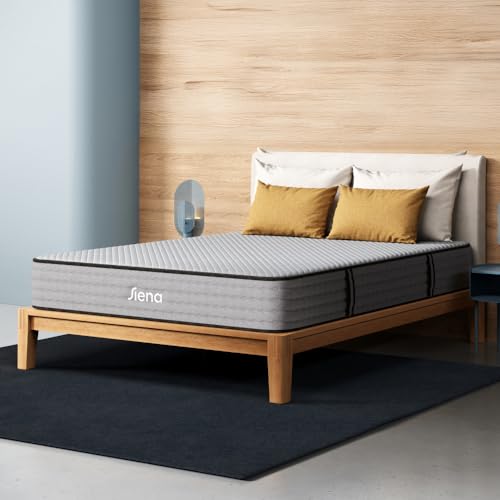 Image of Siena 10 inch Signature Hybrid California King Mattress - Medium Firm - Memory Foam & Innerspring System - 180-Night Trial - Pressure-Relief - Mattress in a Box