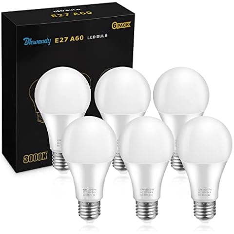 Bombillas LED Blewandy E27 Luz Calida, 12W Cover