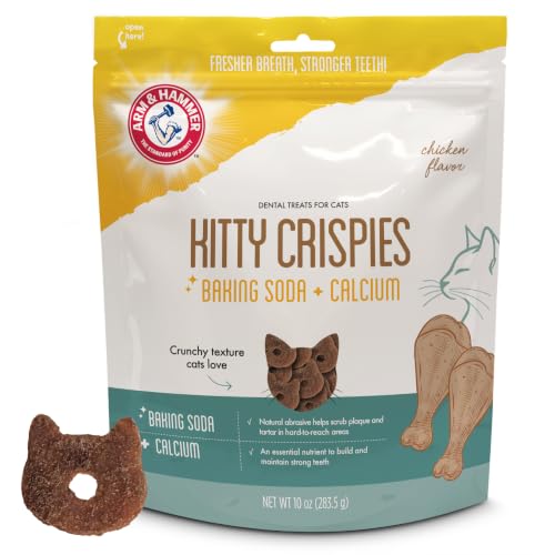 Arm & Hammer Kitty Crispies Dental Cat Treats, Chicken Flavor, 10 Oz - image 1