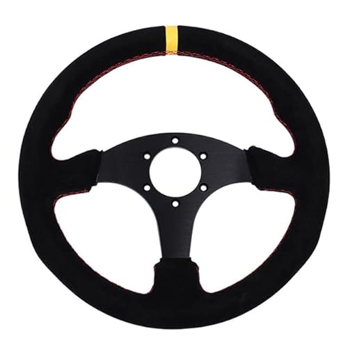 INOKAI Volant Sport, Plat de Course de 13 Pouces 330mm en Cuir Universel Automatique pour Voiture (Color : 6)