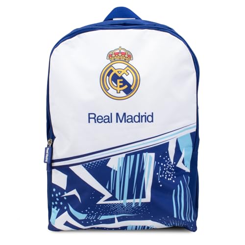 Hy-Pro Grand sac à dos sous licence officielle Real Madrid CF Storm – Léger – Sac à dos d'école, excellent cadeau de football, produit Real Madrid