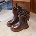 Girls Winter Boots Wide Calf Leather Booties Side Zipper Ankle Booties Fashion Bowknot Dress Shoes 3-12 Years