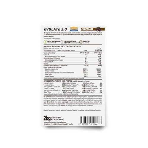 HSN Aislado de Proteína de Suero CFM Evolate 2.0 | Chocolate 2Kg | Whey Protein Isolate 90% + Enzimas DigeZyme® | No Incluye Dosificador | No-GMO, Vegetariano, Sin Gluten ni Soja - imagen 2
