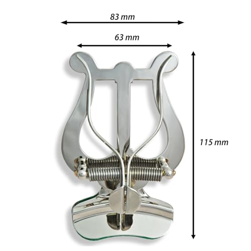 Trompete Marschgabel Soundman® Notenhalter für Trompete/Kornett/Flügelhorn Marching Silber Farbe Nickel (zur Befestigung am Becher, vernickelt)