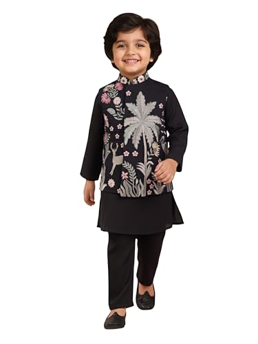 Veste Nehru brodée en soie vêtement traditionnel garçon pour Diwali