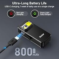 Blukar Taschenlampe LED Aufladbar, 800L Mini Clip LED Torch mit 5 Lichtmodi – Ansicht 8