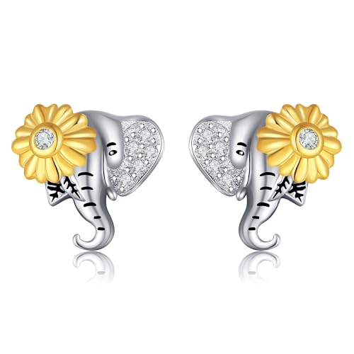 Boucles d'oreilles éléphant argent et zircone pour sublimer vos tenues d'été