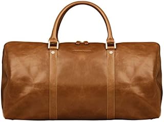 dbramante1928 - Kastrup 2nd Gen. Tan - Weekender Leather Duffel Bag for Men and Women - Travel Bag with Textured Leather Handles and Shoulder Strap - Made of Genuine Full Grain Leather - Danish Design