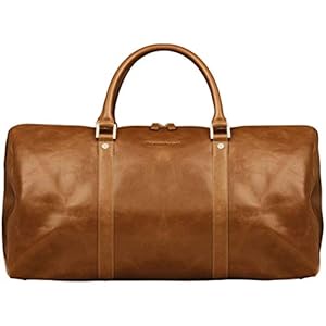 dbramante1928 – Kastrup 2 Sac de Voyage Weekend pour Femmes et Hommes – Sac avec Poignées en Cuir Structuré et Bandoulière – Fabriqué en Cuir Véritable Pleine Fleur