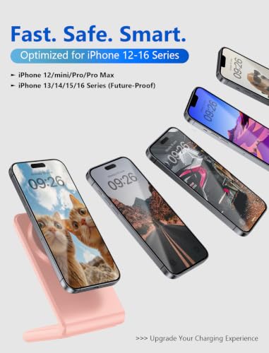 Image of Mag.Safe Charger - Magnetic Wireless Charger for iPhone 12-17, Pink