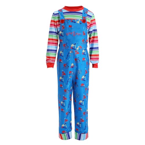 Disfraz completo Creepy Doll para niños M/130 azul miniatura 7