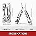 Multitool with Pocket Knife, Birthday Gifts for Men Women Mom Dad, WETOLS 21-in-1 Stainless Steel Pliers with Screwdrivers, Self-locking Multi tools with EDC Sheath, Ideal for Home, Camping, Survival