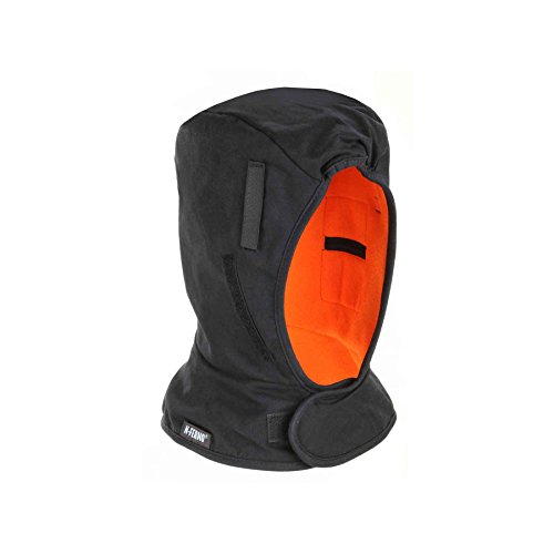 Winter Hard Hat Liner, Cotton Shell, Thermal Fleece Lined, Shoulder Length, Ergodyne N-Ferno 6852,Black