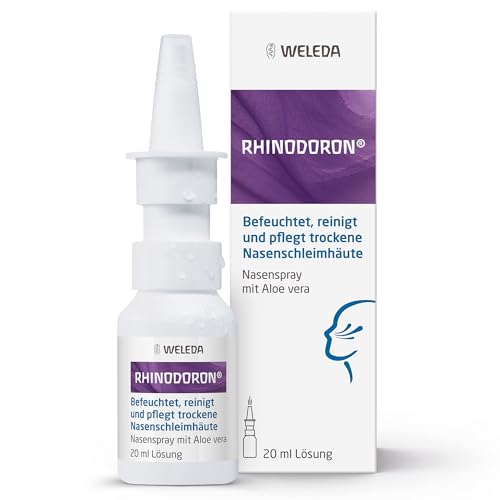 WELEDA Rhinodoron® Nasenspray mit Aloe Vera & isotonischem Salzwasser [Ohne Gewöhnungseffekt] - Nasenspray für Erwachsene, Kinder & Babys - Ohne Konservierungsstoffe - Auch bei Heuschnupfen - 20 ml