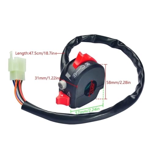 Guidon interrupteur de moto et bouton de commande de remplacement universel - 5