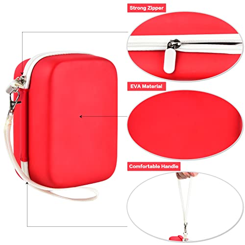 Casmilee Kids Instant Camera Case Compatible With Vtech/Kidizoom Printcam & Thermal Rolls Print Camera Refill Paper, Creator Cam Accessories Travel Storage- Bag Only (Red) #TOP3