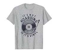 It's Not Hoarding If It's Vinyl. Funny vintage vinyl record design for a music lover or vinyl junkie who loves collecting LP vinyl records. Perfect gift for a record player fan or record store owner. This distressed, retro vinyl record collector desi...
