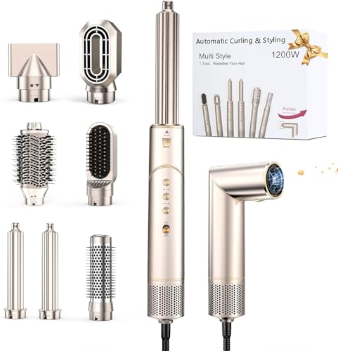 7 in 1 High-Speed Hair Dryer Brush, 110,000 RPM Air Styler for Au...