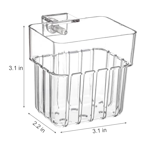 Image of Lawei 8 Pack Acrylic Aquarium Plant Holder, Clear Hanging Aquatic Plant Pot with Hole, Top Aquarium Plant Fish Tank Plant Cup for Water Feature Decoration, Wall-Mounted Plastic Aquatic Plant Baskets