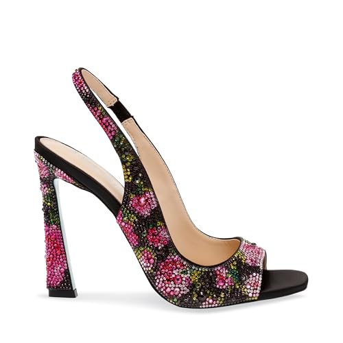 Image of Betsey Johnson Women's Mina Peep-Toe Slingback Heeled Sandals