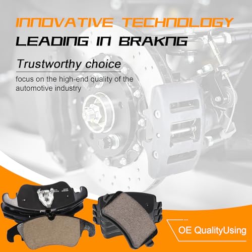 Image of D1322+D1386 Front Rear Brake Pad Fit For Audi A4 2010-2016,A4 Quattro 2009 Base,A4 Quattro 2010-2016,A5 2011-2014,A5 Quattro 2008-2017,Allroad 2013-2016,Q5 2009-2012,S4 2015,S5 2009 2012 2015