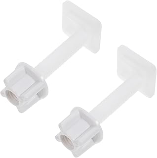 Yardenfun 4Pcs plastic screwdriver white screws plastic washers toilet bolt screws plastic toilet top mount toilet hinge toilet seat screws toilet lid Component tool bolt cover universal
