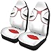 Produktbild 2Er-Set Autositzbezüge Red Abstract Woman Schöne Geschlossene Augen Brille Beauty Black Auto Vordersitze Protector Fits