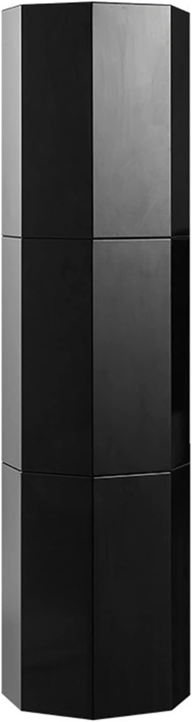 360° Rotating Shoe Rack with Adsorption Doors, Round Shoe Rack Tower Revolving Shoe Stand, Metal Shoe Organizer Storage Premium Tall Shoe Rack Cabinet for Entryway Hallway Corner (Color : Blac