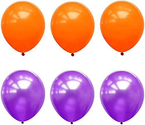 ZYOOO Globos morados y naranjas, 12 pulgadas para decoraciones de Halloween, paquete de 50 Cover