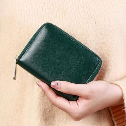Small Handbags Women's Money Clips Wallets Genuine Leather Card Cases Purses Money Organisers (Red)2