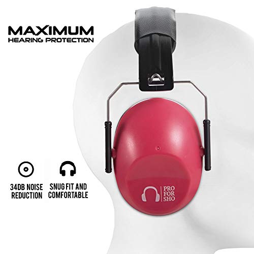 Pro For Sho 34dB Shooting Ear Protection - Special Designed Ear Muffs Lighter Weight 