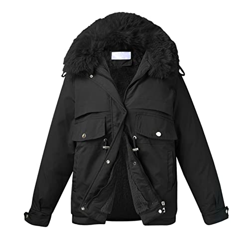 Manteau d'hiver femme veste vintage chaude épaisse à capuche rembourrée