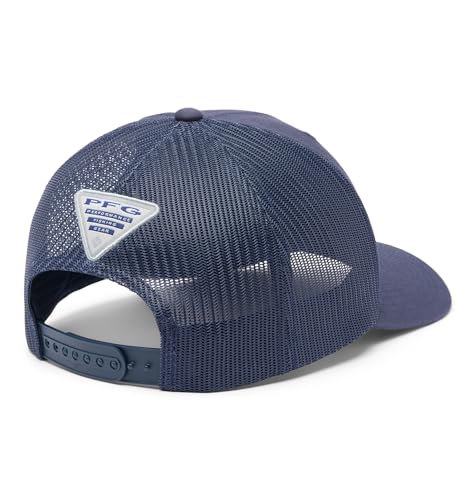 Image of Columbia Unisex Unisex PFG Fish Flag Mesh Snap Back Hat, Nocturnal /Fish Flag, One Size