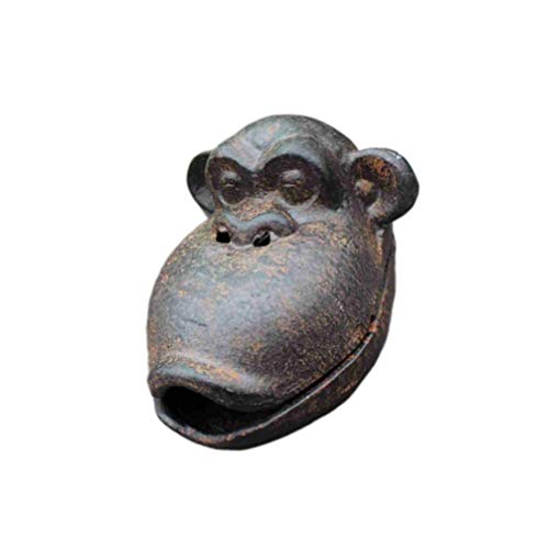Didiseaon Cast Iron Ashtray Gorilla Model Cigar Ashtray Cigarette Holder Vintage Home Office Ornament Vintage For Smokers Gift #TOP6