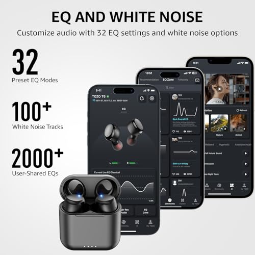 Tozo T6 Ergonomic Edition) Wireless Earbuds Bluetooth 5.3 Headphones thumb #2