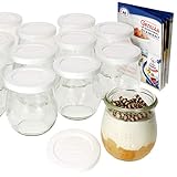 WECK TULPENGLÄSER MIT DECKEL SET Das praktische Dessertgläser Set beinhaltet 12 Weck-Gläser Tulpenform á 220ml & 12 Weck Frischhalte Deckel I Glasdeckel Klammern Einkochringe separat erhältlich