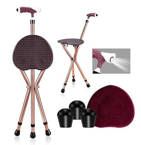 Folding Walking Stick Cane Seat