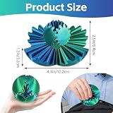 Ainiv Z nadrukiem 3D Gear Ball Fidget, wirowa piłka Fidget Toy, steampunk Whirling Wonder Fidget, antystresowe zabawki dla dzieci, dorosłych, Niebieski Zielony - 8 cm